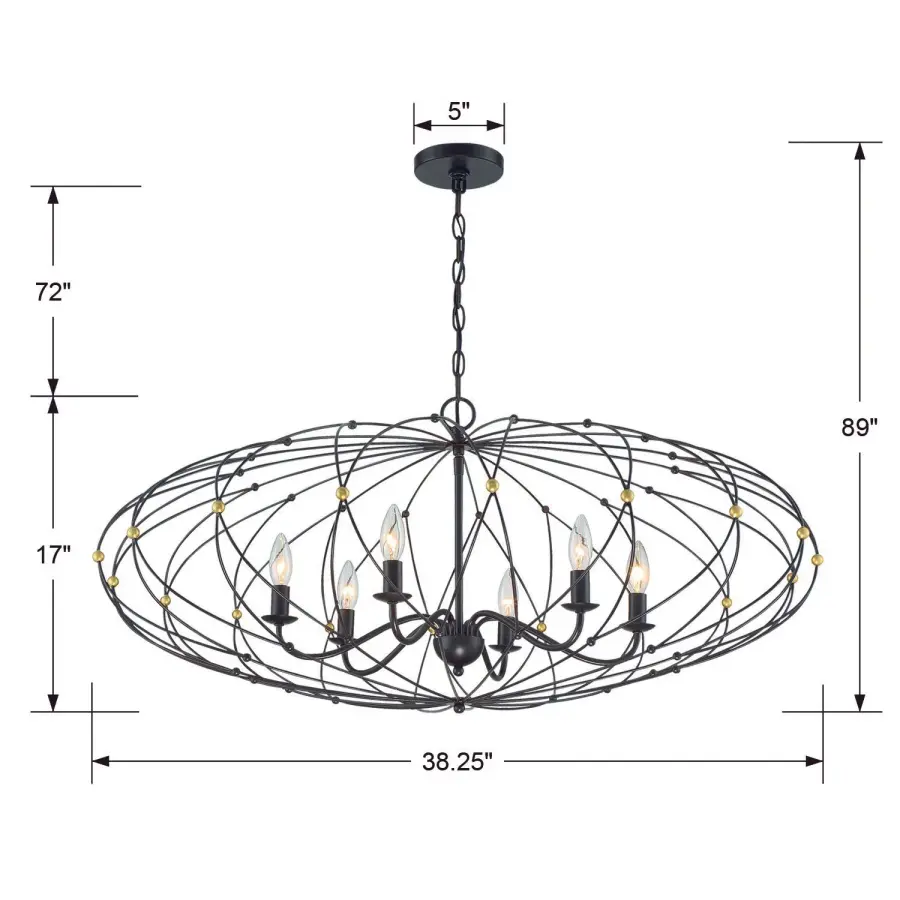 Zucca 38.25" Spherical Chandelier - Image 8