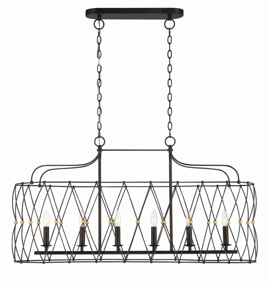 Zucca 42.5" Linear Chandelier - Image 1