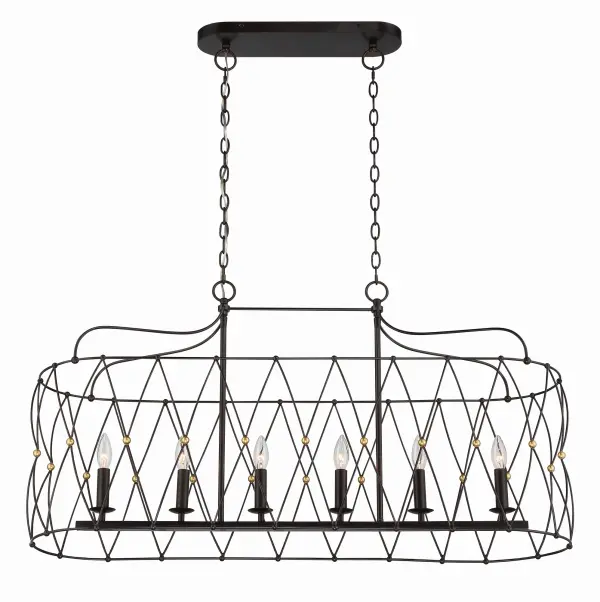 Zucca 42.5" Linear Chandelier - Image 3