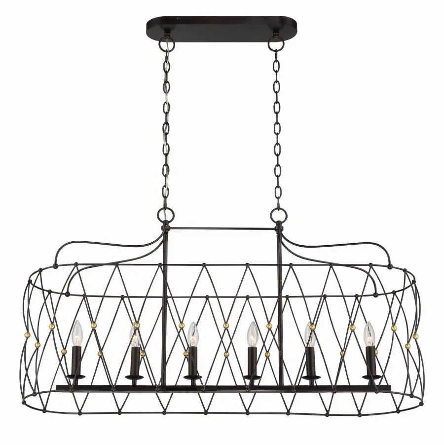 Zucca 42.5" Linear Chandelier - Image 3