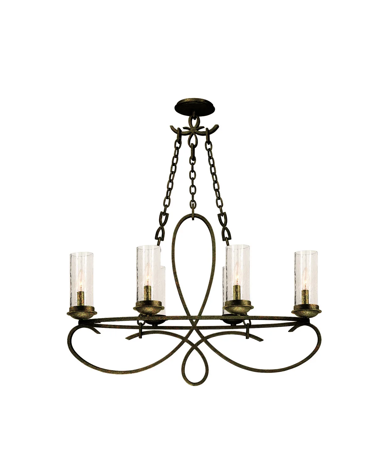 Grayson Six Light Chandelier in Heirloom Bronze