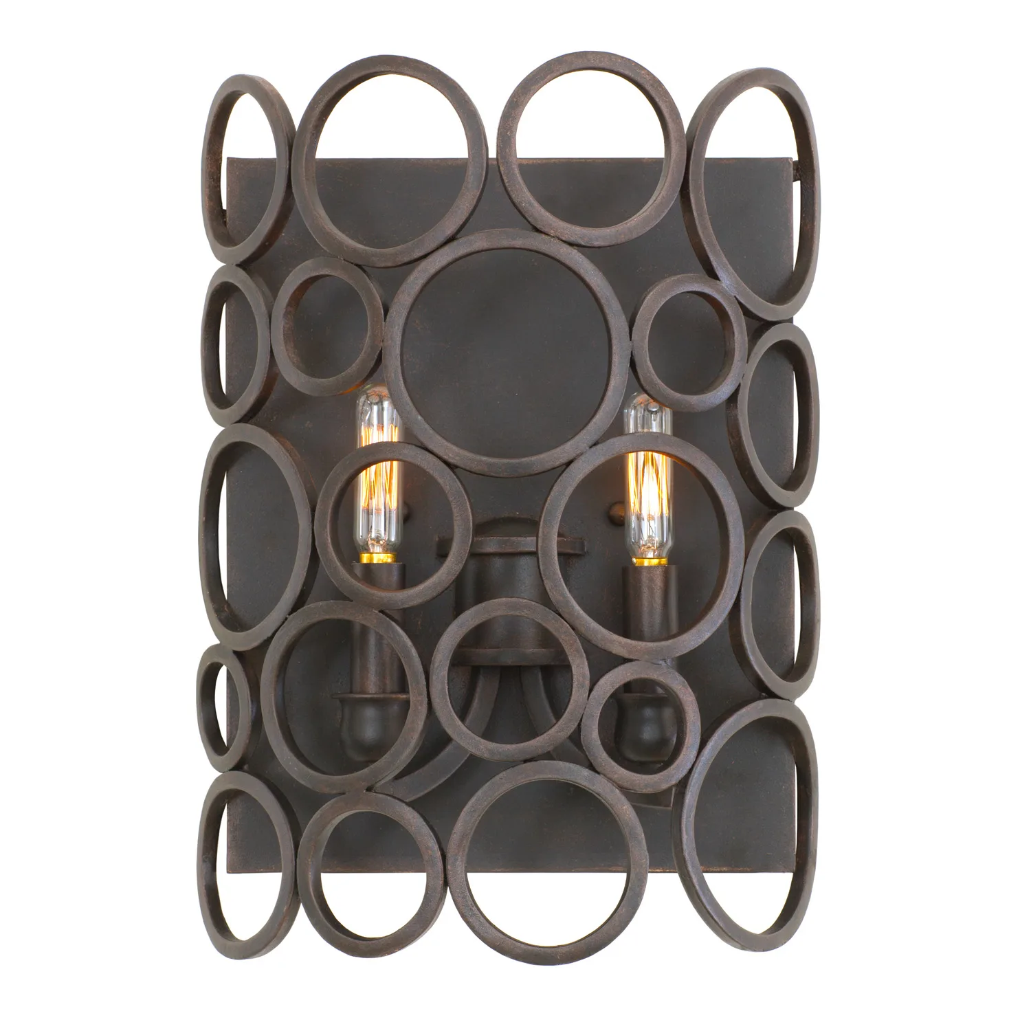 Ashbourne Two Light Wall Sconce in Heirloom Bronze