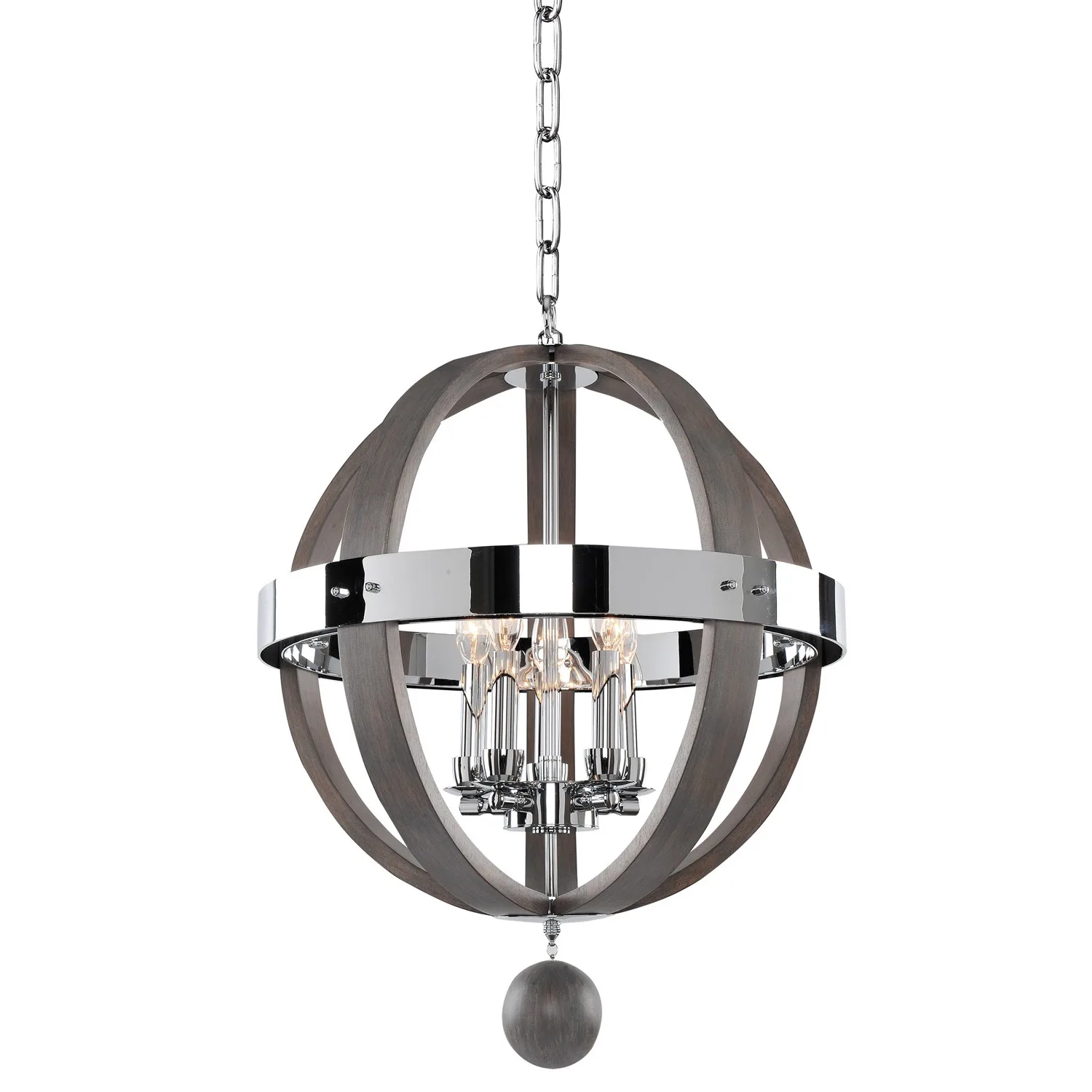 Sharlow Five Light Pendant in Chrome
