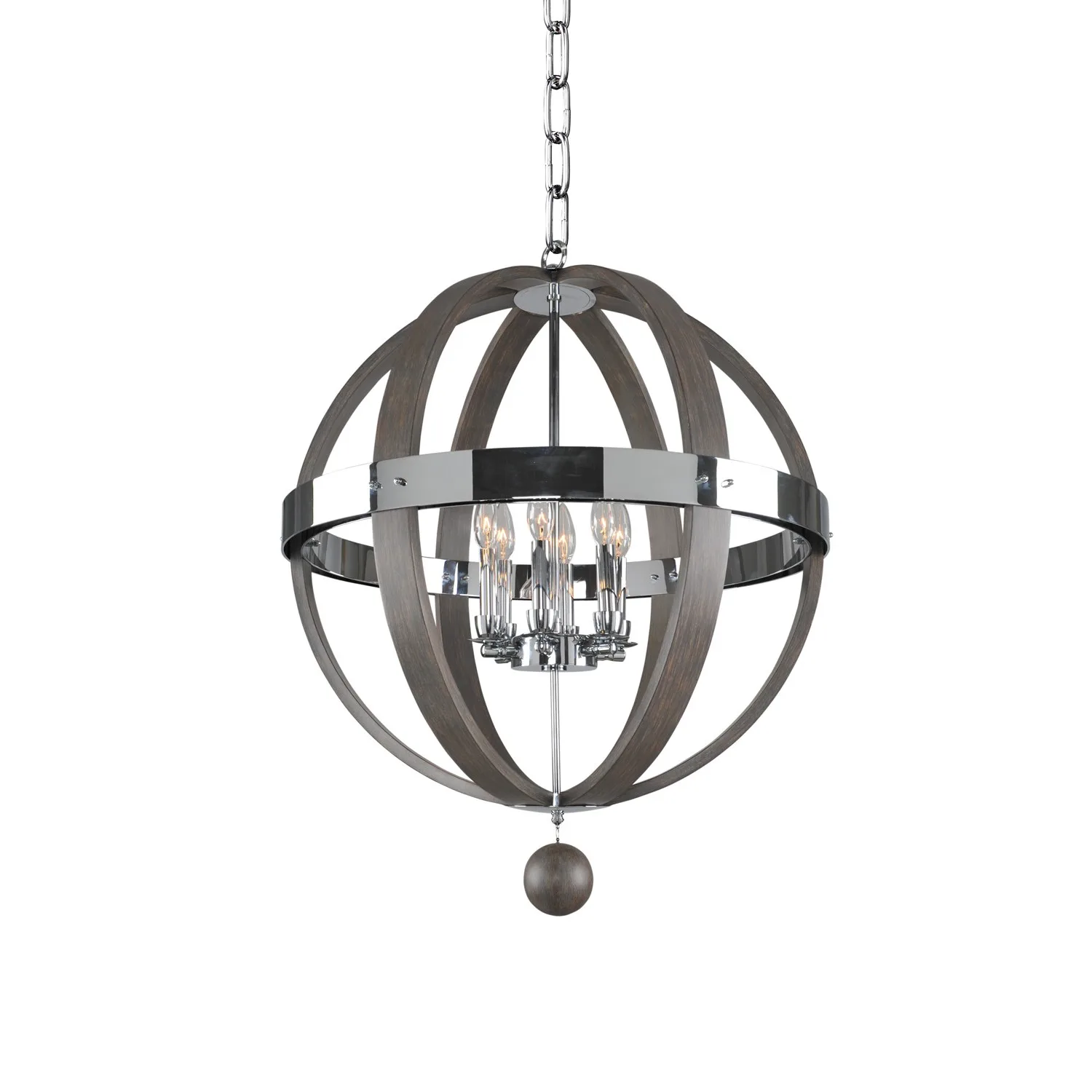 Sharlow Six Light Pendant in Chrome