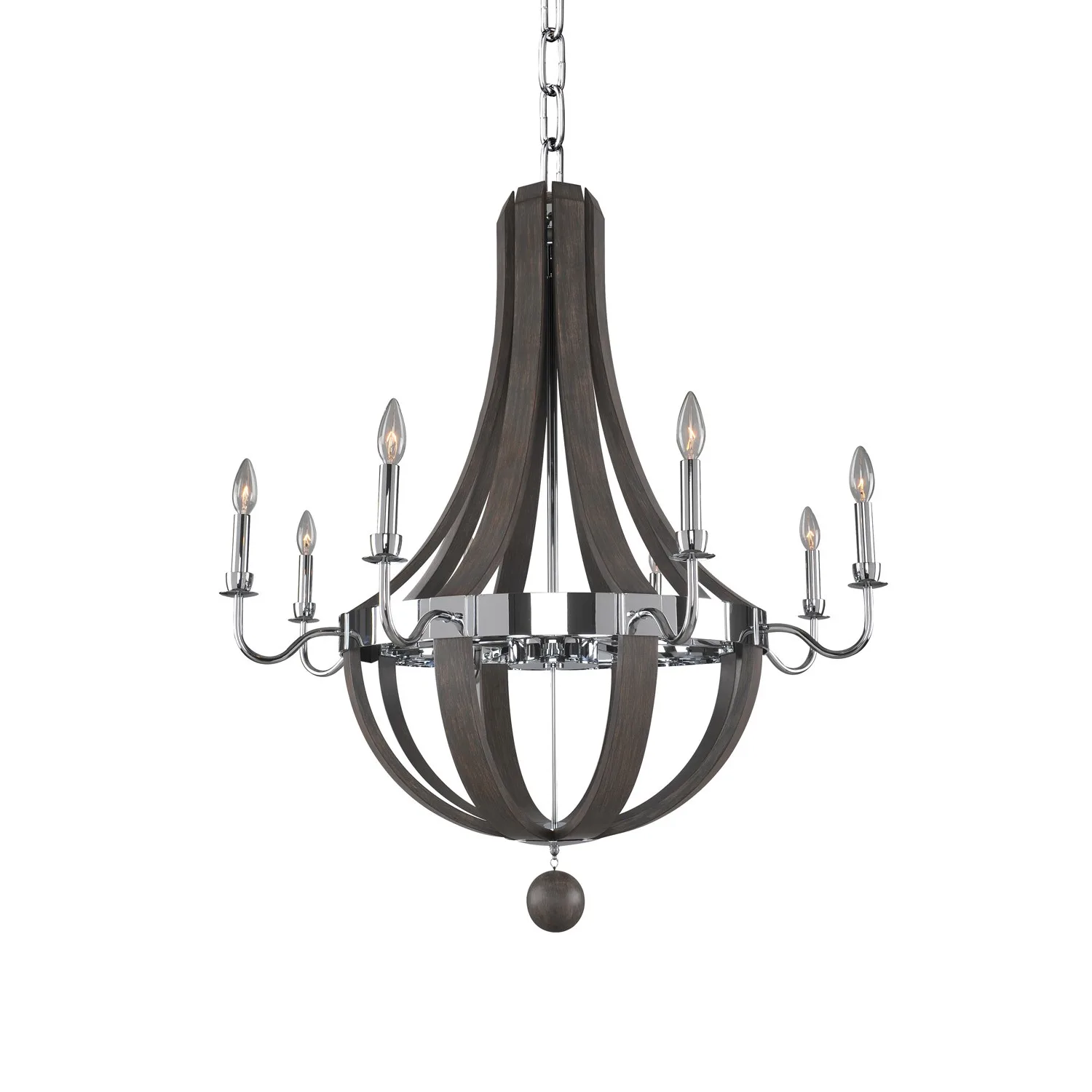 Sharlow Eight Light Chandelier in Chrome