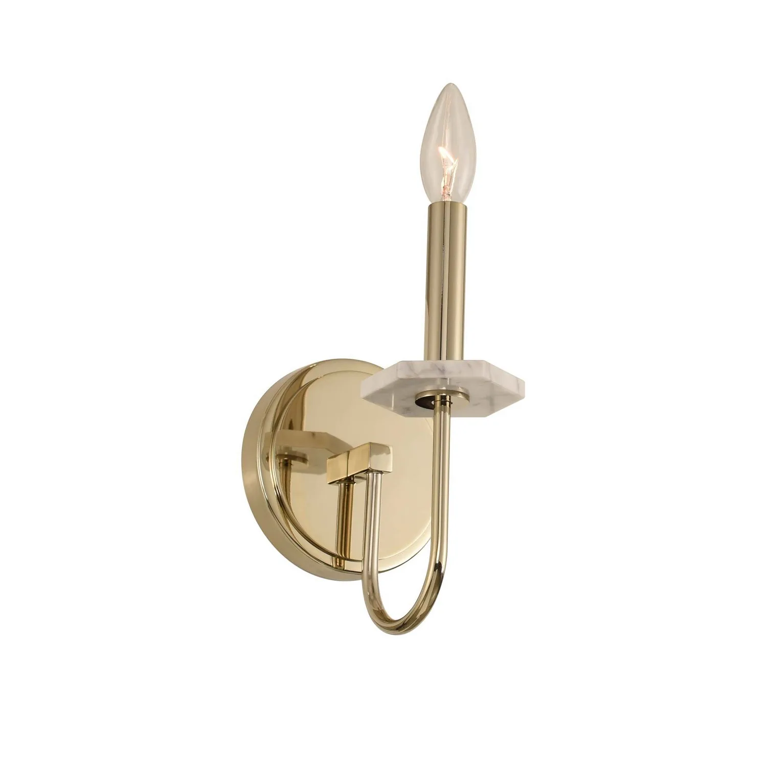 Carrara One Light Wall Bracket in Champagne Gold