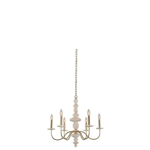 Minimalist meets Organic Design with the Carrara Collections natural cut authentic white marble, heavy gauge steel construction and Champagne Gold Finish. Collection: Carrara Rooms: Dining Room, Bedroom, Kitchen, Foyer Finish: Champagne Gold Width: 26.00" Height: 24.00" Weight: 23.00 lb Chain: 48" Wire: 96" Canopy: 5"x0.75" Number of Bulbs: 6 Maximum Wattage: 60.00 W Bulb Type: Candelabra Bulb Base: E12 Candelabra Dimmable Voltage: 120.00 V Material: Steel , Marble Country of Origin: China Safety Listing: cETL Safety Rating: Dry