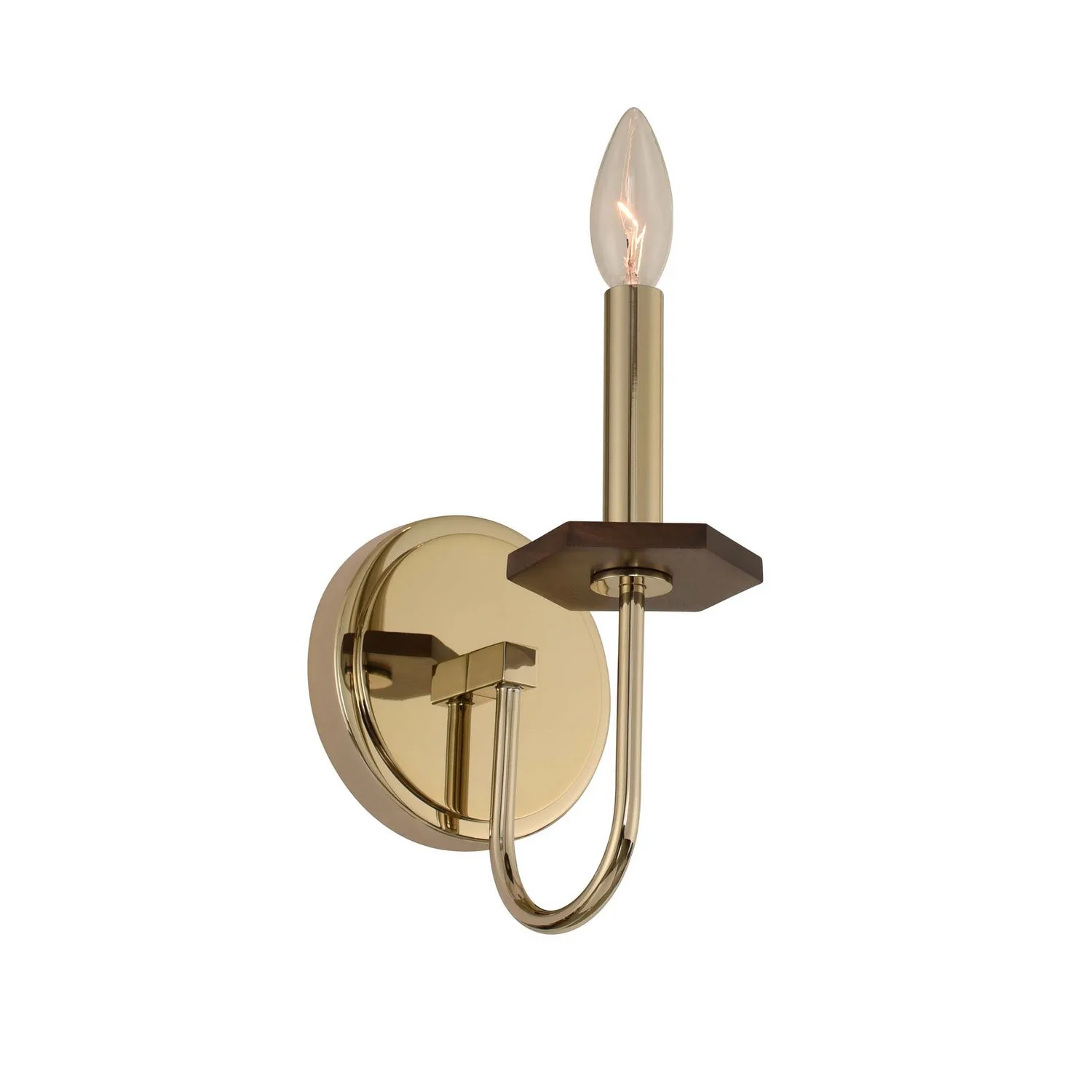 Lassen One Light Wall Bracket in Champagne Gold