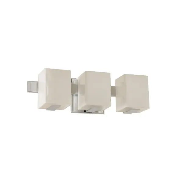 Featuring a white wave glass and LED retrofit lamping, the Catalina Collection will add a clean modern feel to any bathroom project. Is available in a polished chrome or satin nickel finish. Collection: Catalina Rooms: Bathroom, Vanity, Spa, Powder Room Finish: Chrome Width: 17.00" Height: 5.00" Weight: 4.00 lb Extension from Wall: 5.00" Wire: 6" Mounting Height: 1.50" Canopy: 4.75"x4.75"x0.5" Bulbs Included Number of Bulbs: 3 Maximum Wattage: 3.00 W Bulb Base: G9 Light Source: LED Light Output: 900.00 lm Color Temperature: 3000 K Dimmable Voltage: 120.00 V Material: Heavy Gauge Steel , Glass Country of Origin: China Safety Listing: cETL Safety Rating: Dry LED