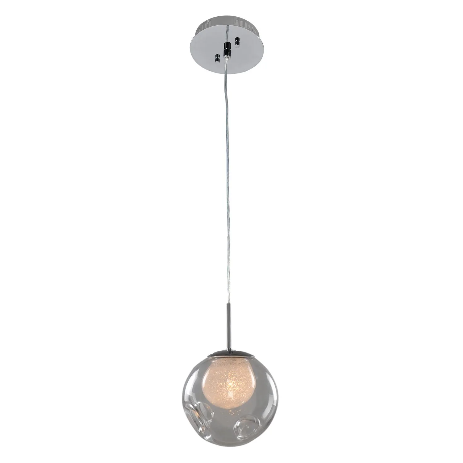Meteor One Light Mini Pendant in Chrome