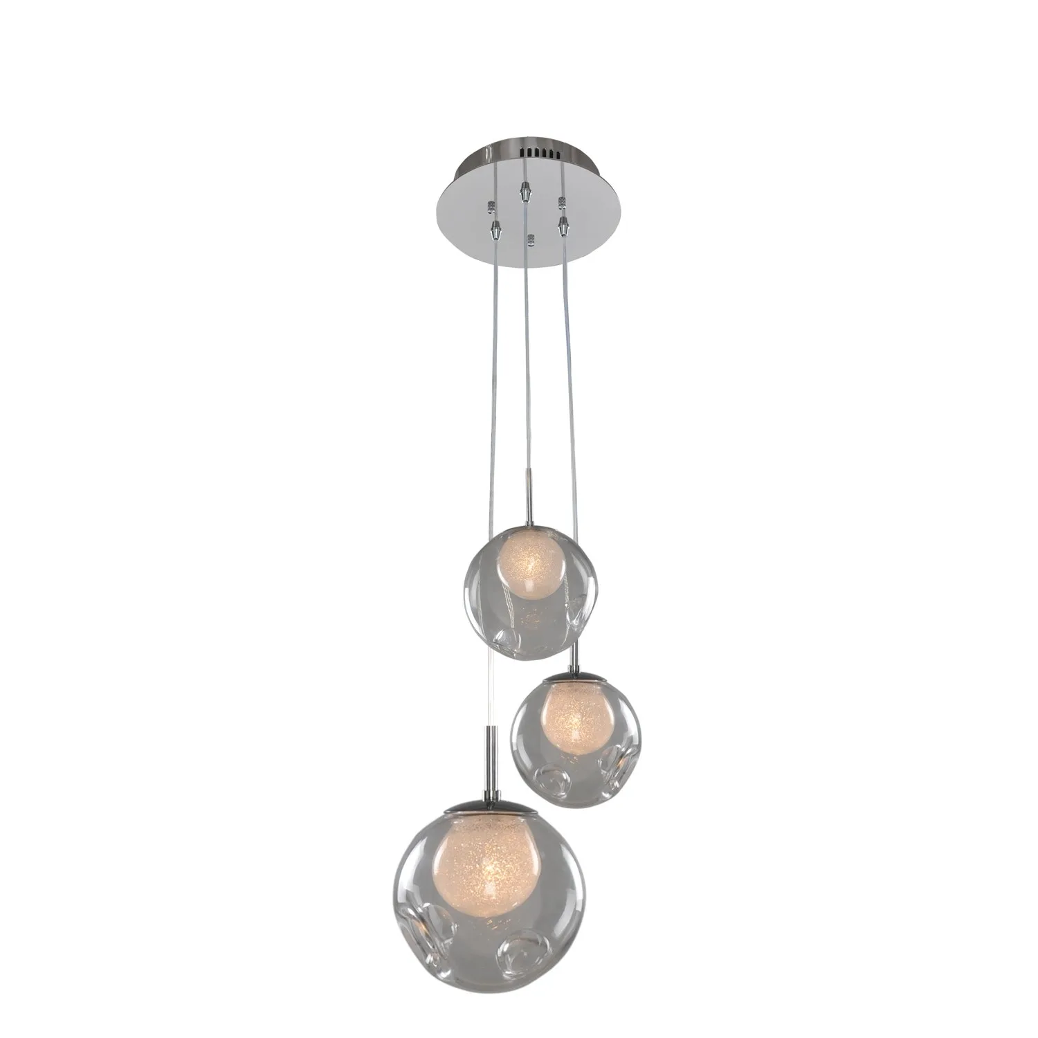 Meteor Three Light Pendant in Chrome