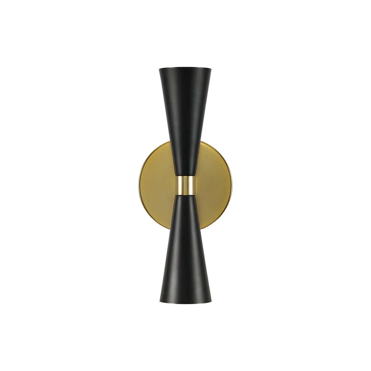 Milo LED Wall Sconce in Black and Vintage Brass