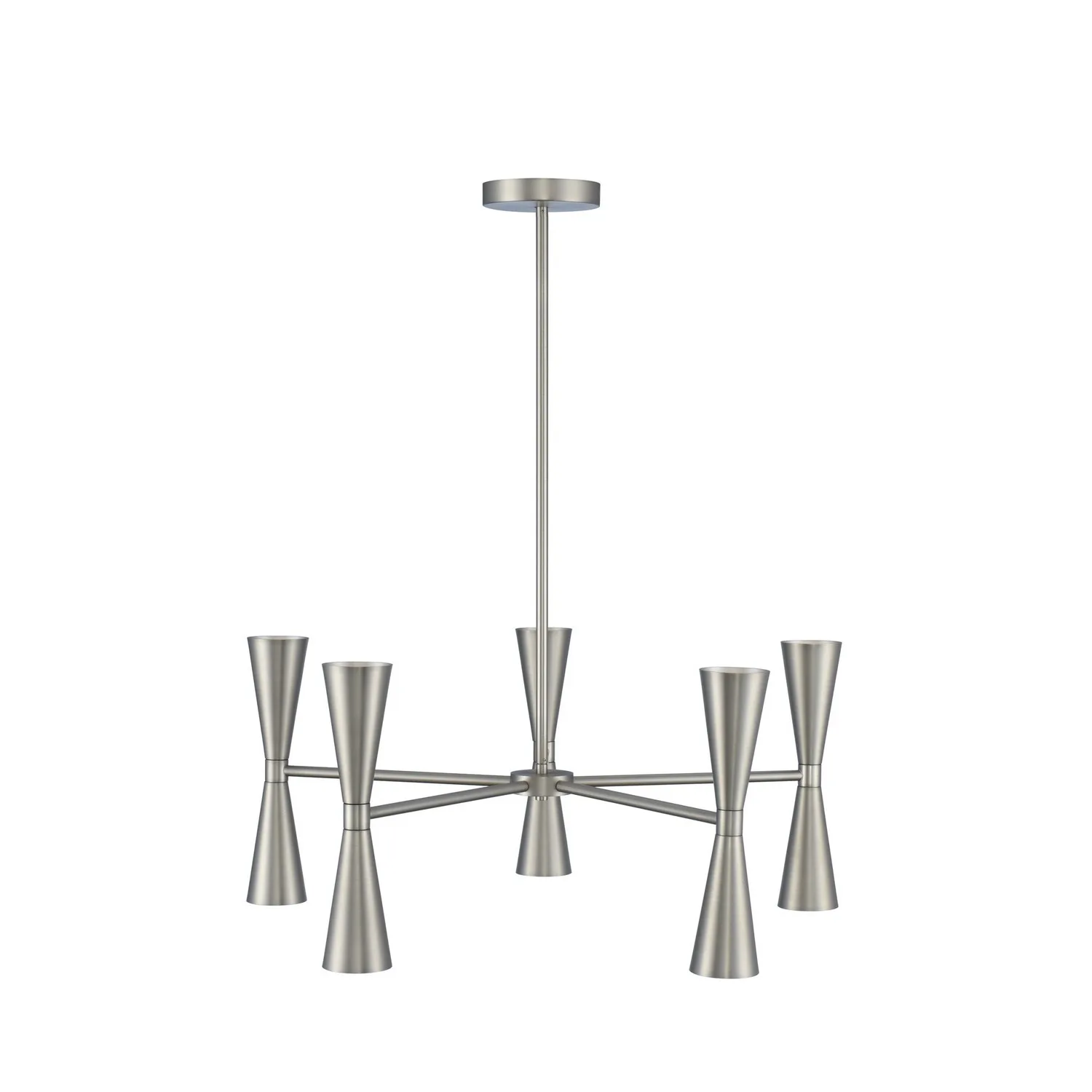 Milo LED Chandelier in Satin Nickel