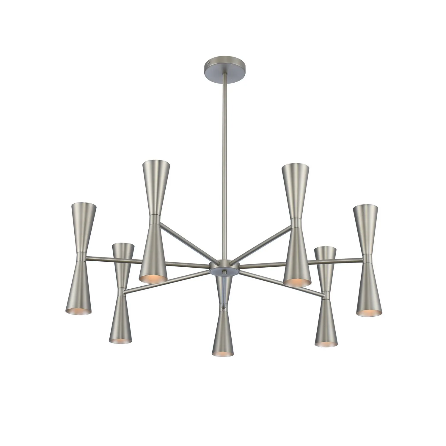 Milo LED Chandelier in Satin Nickel