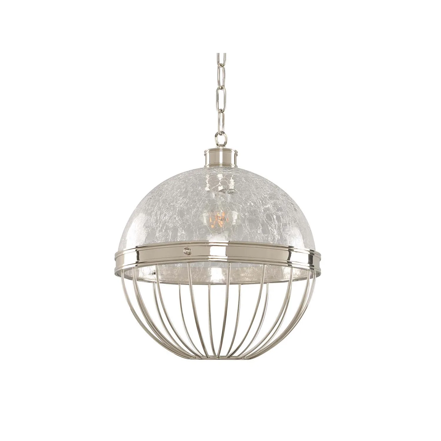 Montauk One Light Pendant in Polished Nickel