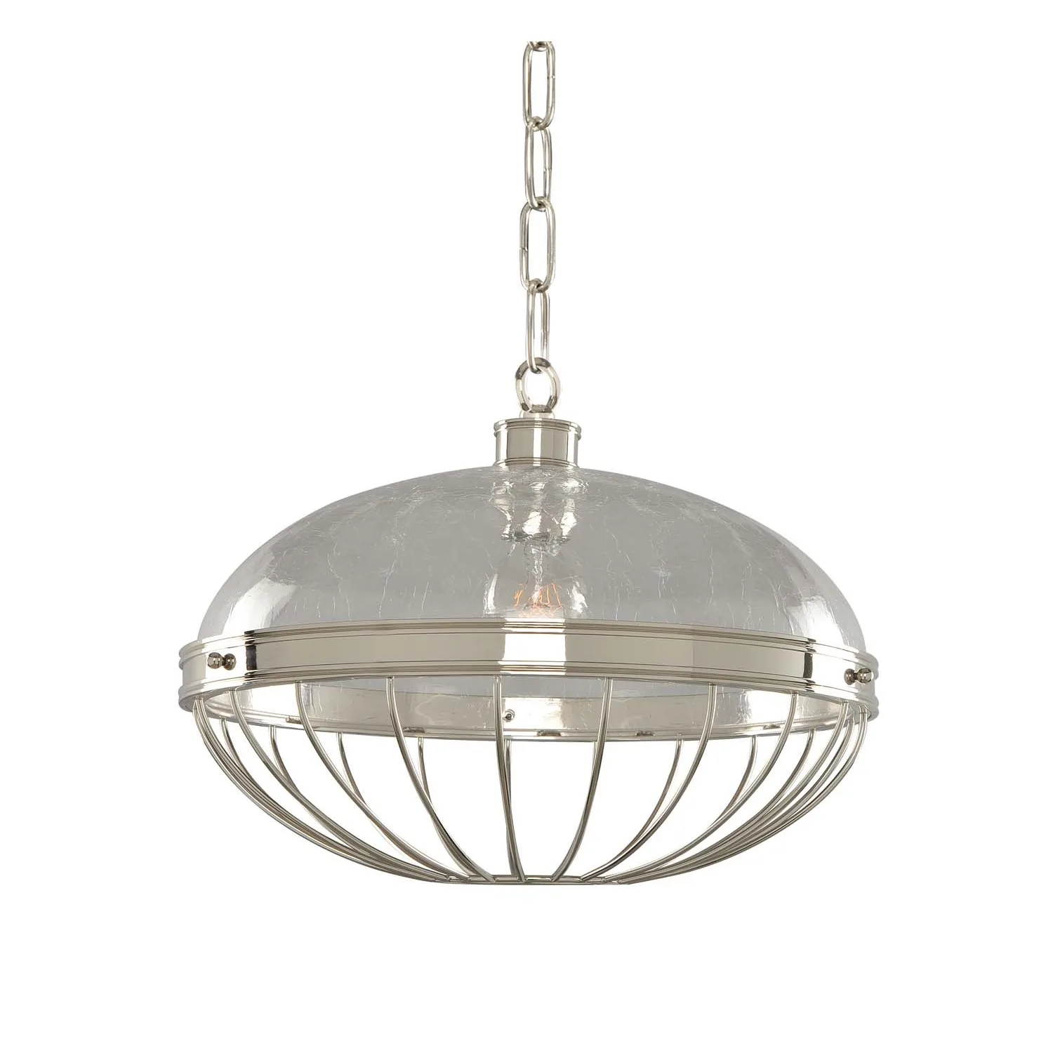 Montauk One Light Pendant in Polished Nickel