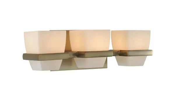 The Malibu bath vanity collection features a soft tapered square matte opal glass that is seemlessly cradled in a soft tapered framework. The G9 Xenon lamps are included. The series is featured in a polished chrome or exclusive brushed bronze finish. Collection: Malibu Rooms: Bathroom, Vanity, Spa, Powder Room Finish: Brushed Bronze Width: 16.00" Height: 6.00" Weight: 8.00 lb Extension from Wall: 5.50" Wire: 6`` Mounting Height: 3.00" Canopy: 8.25``x4.5`` Bulbs Included Number of Bulbs: 3 Maximum Wattage: 3.00 W Bulb Base: G9 Light Source: LED Light Output: 900.00 lm Color Temperature: 3000 K Dimmable Voltage: 120.00 V Material: Heavy Gauge Steel , Opal Glass Country of Origin: China Safety Listing: cETL Safety Rating: Dry LED