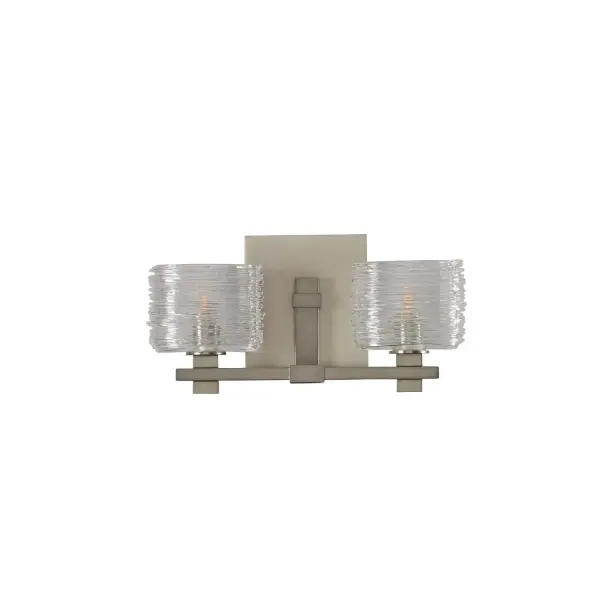 This series features Oval Spun Glass on a high styled frame with beautiful details including thedefined holders and arms that swoop onto the mounting plates. Available in 1 thru 5 light versions, and in your choice of Vintage Bronze or Satin Nickel. Collection: Clearwater Rooms: Bathroom, Vanity, Spa, Powder Room Finish: Satin Nickel Width: 13.50" Height: 6.50" Weight: 5.00 lb Extension from Wall: 4.00" Wire: 6" Mounting Height: 2.75" Canopy: 4.5"x5"x0.75" Bulbs Included Number of Bulbs: 2 Maximum Wattage: 3.00 W Bulb Base: G9 Light Source: LED Light Output: 600.00 lm Color Temperature: 3000 K Dimmable Voltage: 120.00 V Material: Heavy Gauge Steel , Spun Glass Country of Origin: China Safety Listing: cETL Safety Rating: Dry ADA LED