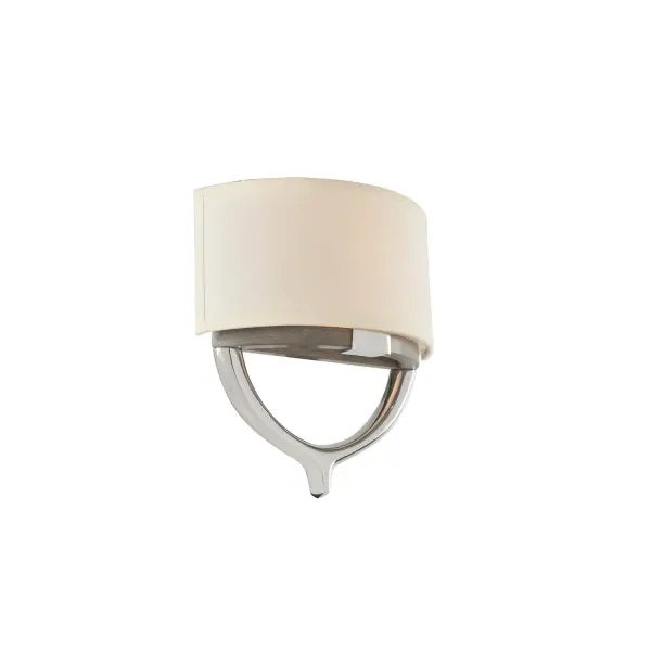 The Bombay features wall sconces constructed of plated cast metal. The chrome version features a solid ash wood banding gently tucked under the shade and the gold plated version features a 2 tone finish, both are accented with off-white linen shades. Collection: Bombay Rooms: Living Room, Bedroom, Family Room, Dining Room Finish: Chrome Width: 12.00" Height: 12.50" Weight: 4.00 lb Extension from Wall: 4.00" Wire: 6" Mounting Height: 2.25" Canopy: 7.75"x5.75"x0.75" Number of Bulbs: 2 Maximum Wattage: 40.00 W Bulb Type: E12 Bulb Base: E12 Candelabra Dimmable Voltage: 120.00 V Material: Cast Metal , Steel , Ashwood , Linen Country of Origin: China Safety Listing: cETL Safety Rating: Dry ADA