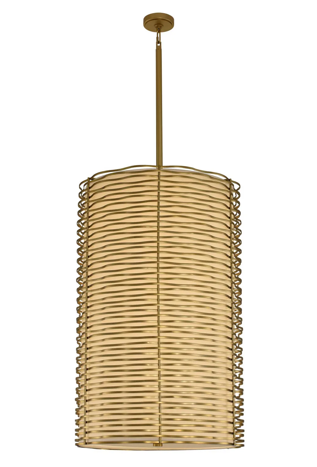 Paloma LED Foyer Chandelier in Vintage Brass