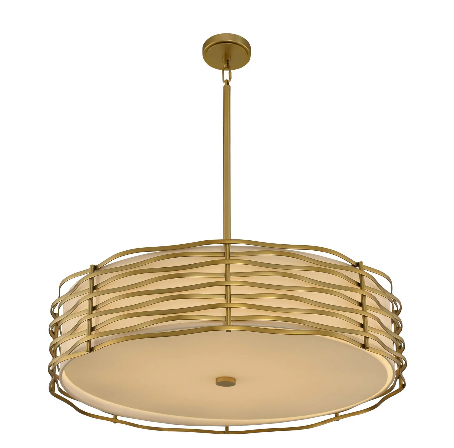 Paloma LED Pendant in Vintage Brass