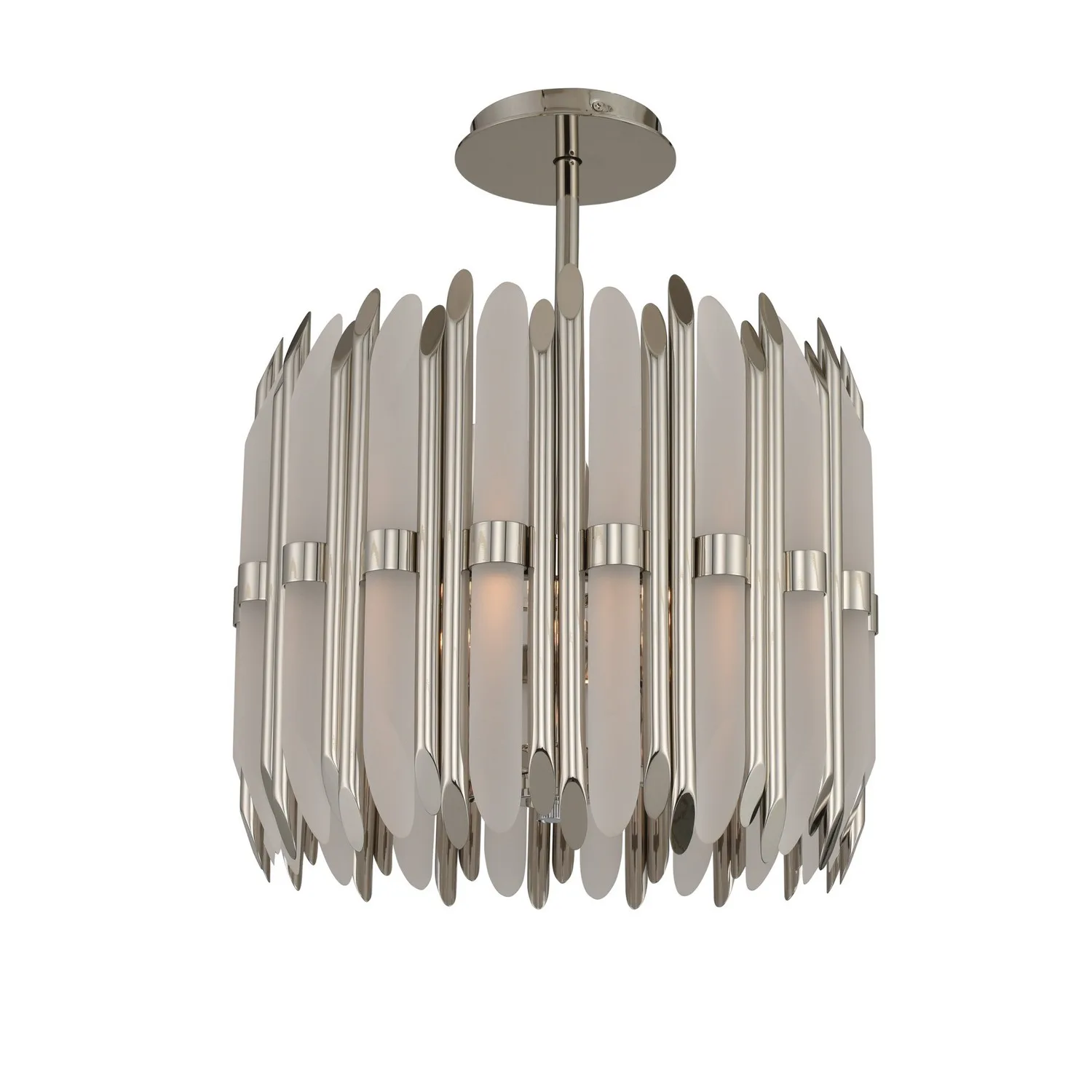 Massina Three Light Pendant in Polished Nickel