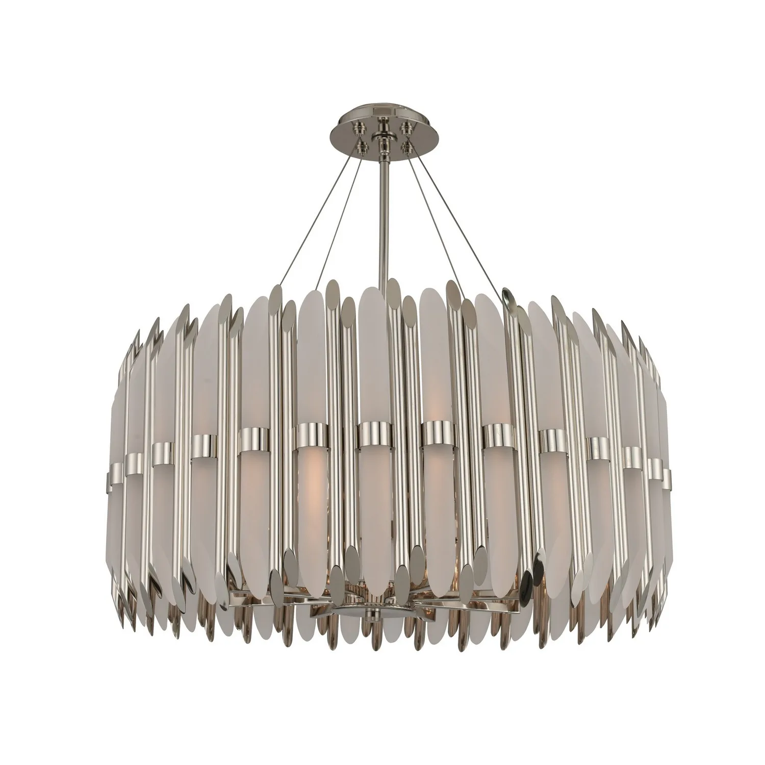 Massina Eight Light Pendant in Polished Nickel