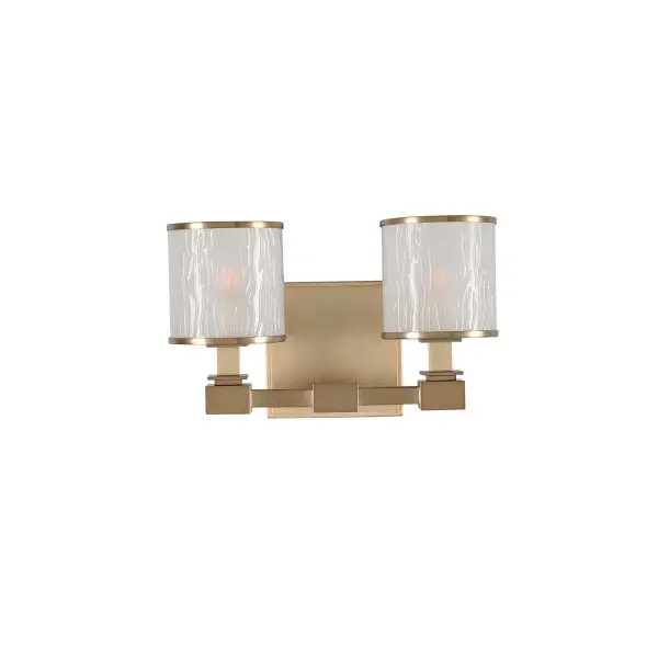 Upscale Traditional is the look of the Destin Collection. Featuring beautiful steps in the bar, arm and backplate along with a frosted water glass cylinder with the finished edge detail, this series is available in Polished Chrome or Brushed Bronze. Collection: Destin Rooms: Bathroom, Vanity, Spa, Powder Room Finish: Brushed Bronze Width: 11.50" Height: 7.00" Weight: 5.00 lb Extension from Wall: 5.50" Wire: 6" Mounting Height: 4.50" Canopy: 5"x0.5" Bulbs Included Number of Bulbs: 2 Maximum Wattage: 3.00 W Bulb Base: G9 Light Source: LED Light Output: 600.00 lm Color Temperature: 3000 K Dimmable Voltage: 120.00 V Material: Heavy Gauge Steel , Water Glass Country of Origin: China Safety Listing: cETL Safety Rating: Dry LED