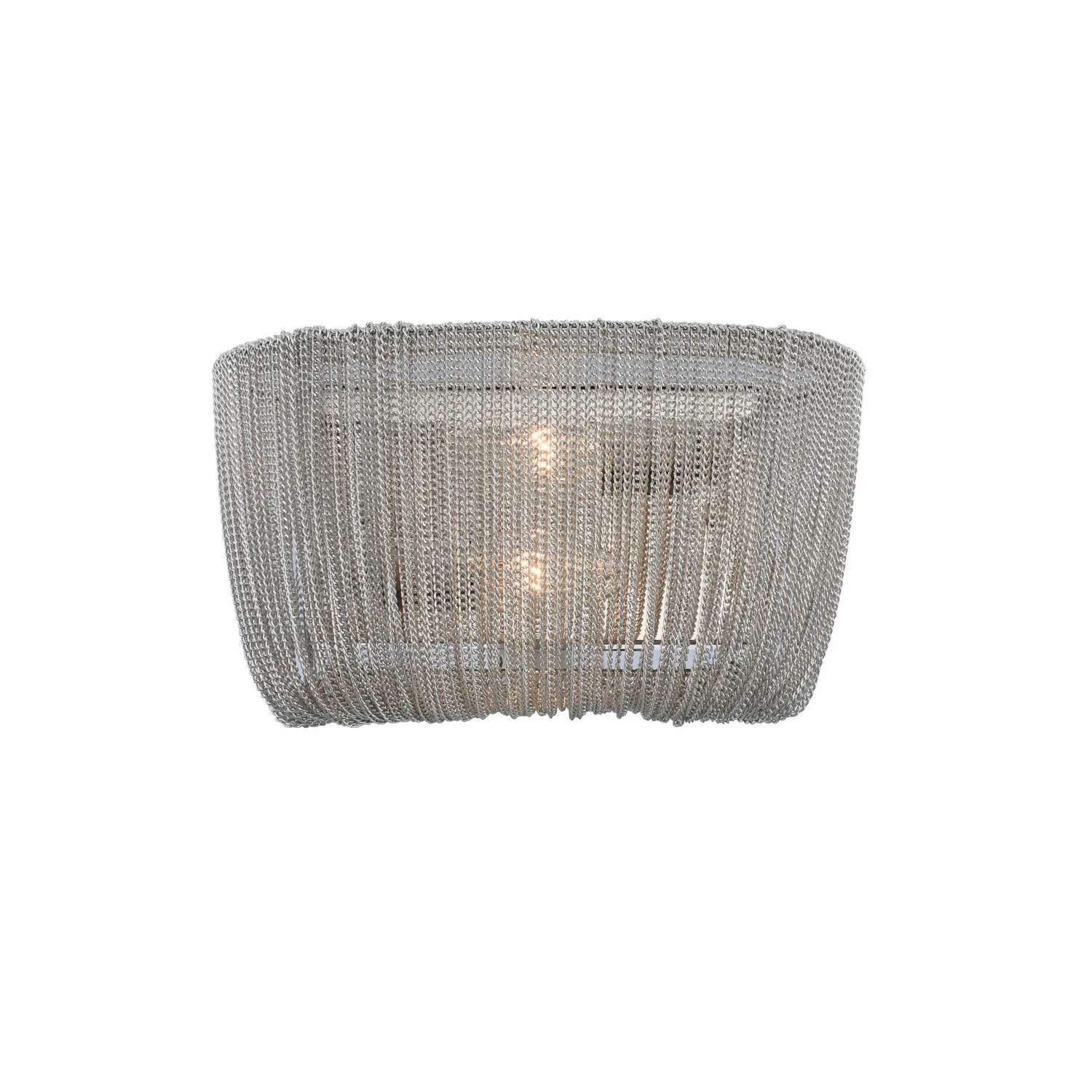 Genevieve Two Light Wall Sconce in Polished Nickel