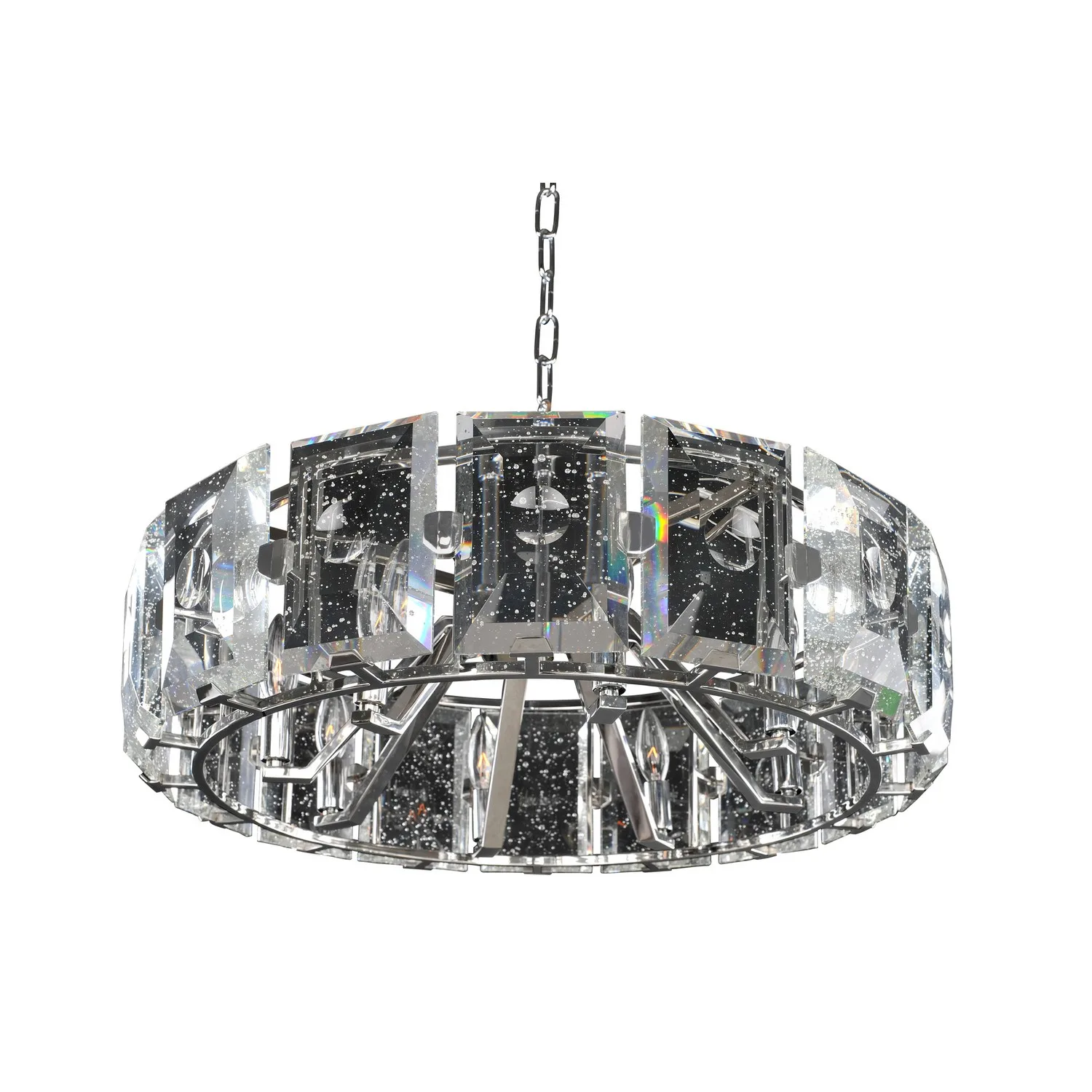 Giada Eight Light Pendant in Stainless Steel