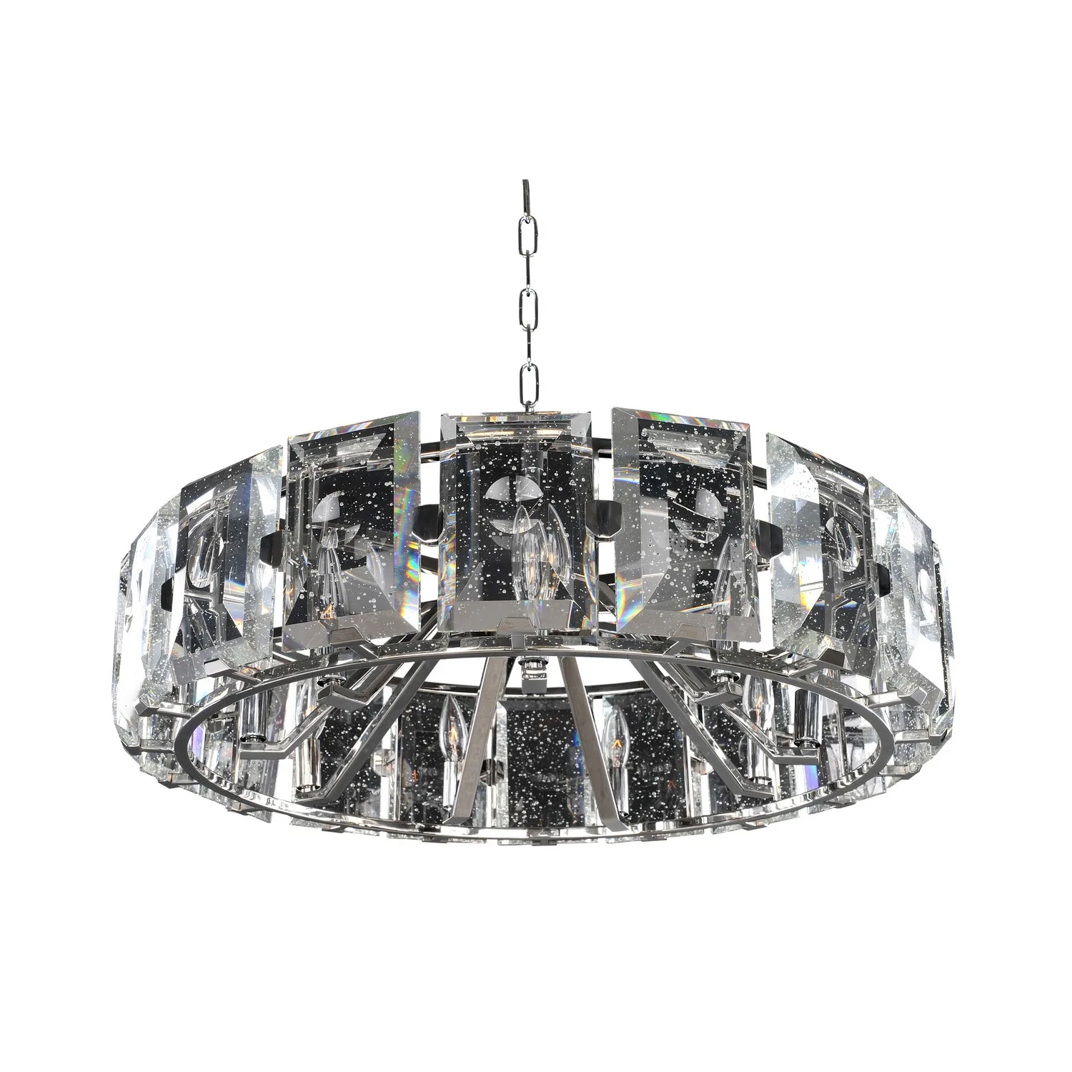 Giada Nine Light Pendant in Stainless Steel