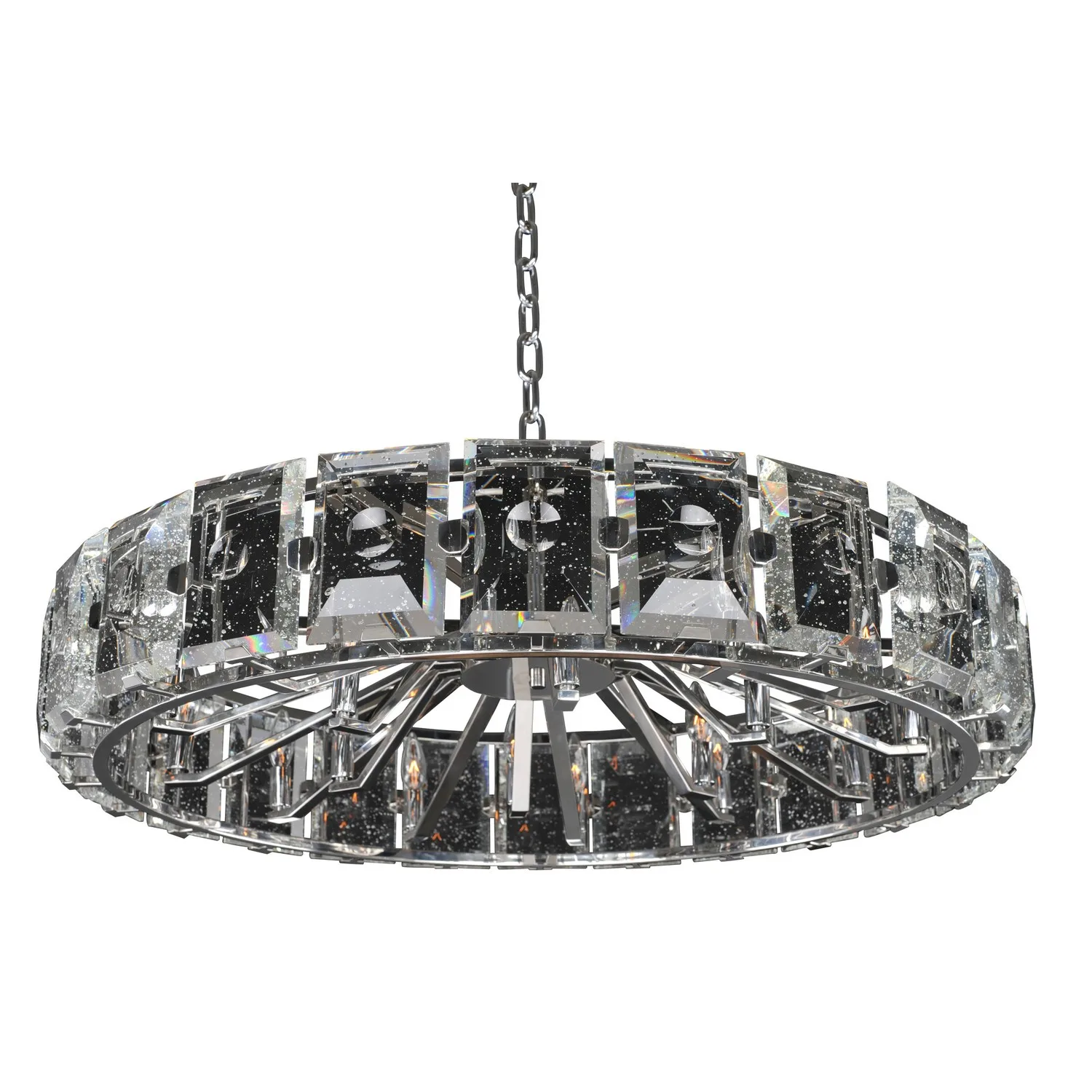 Giada Eight Light Pendant in Stainless Steel