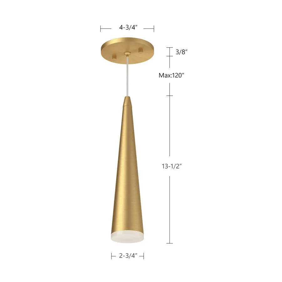 Mina 12" LED Pendant in Brushed Nickel - Image 11
