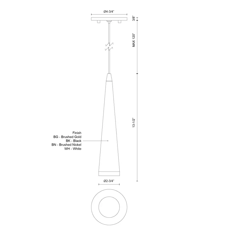 Mina 12" LED Pendant in Brushed Nickel - Image 12
