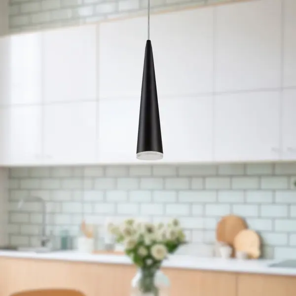 Mina 12" LED Pendant in Brushed Nickel - Image 4