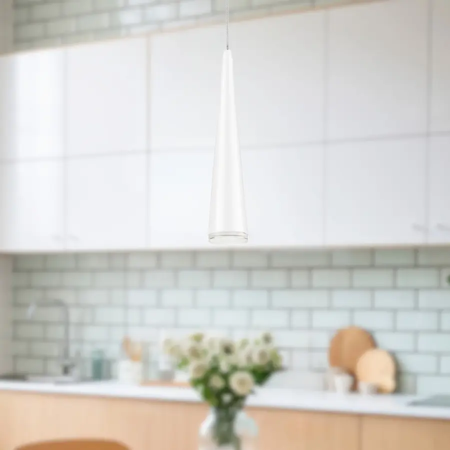 Mina 12" LED Pendant in Brushed Nickel - Image 6