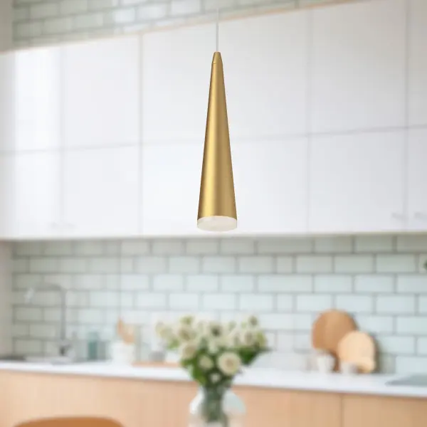 Mina 12" LED Pendant in Brushed Nickel - Image 7