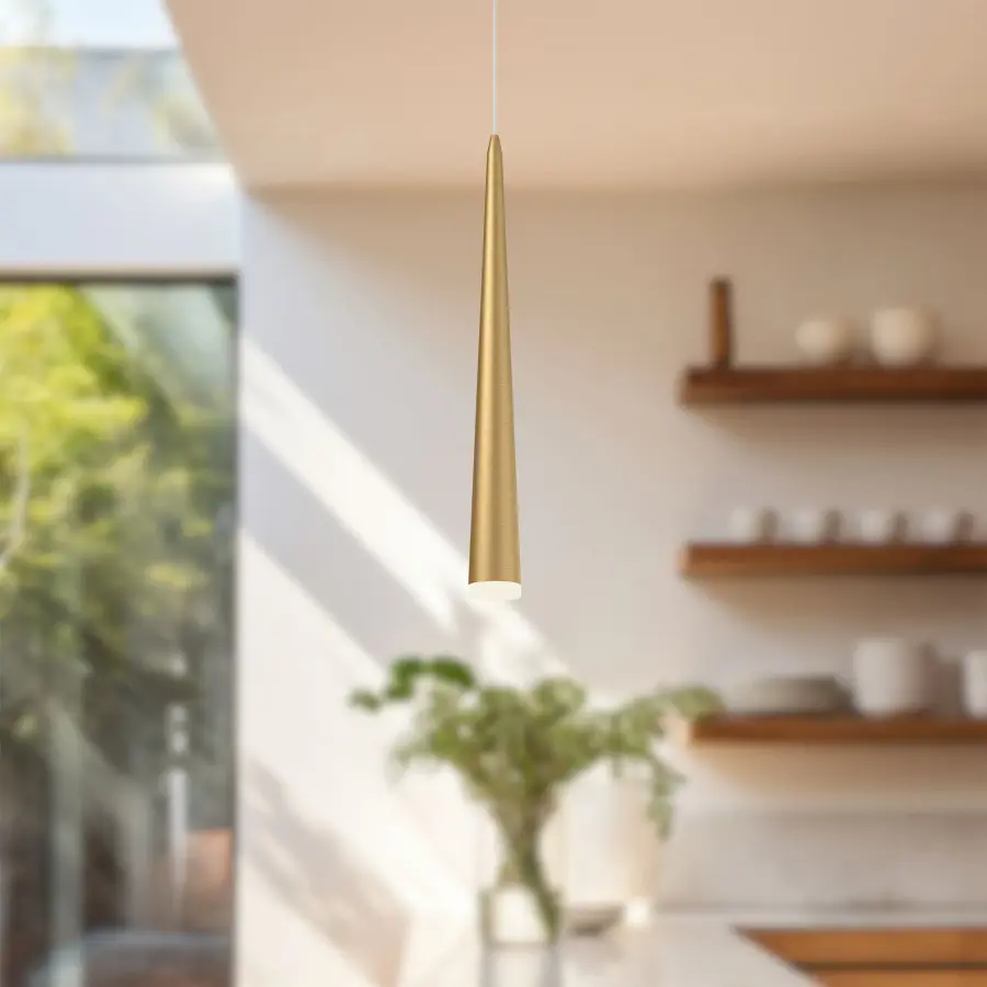 Mina 24" LED Pendant in Brushed Gold - Image 6