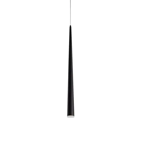 The Mina 36" pendant delivers dramatic scale with its sleek conical silhouette and clear acrylic diffuser. Integrated 3000K LED provides warm, energy-efficient illumination perfect for large dining areas and commercial spaces.