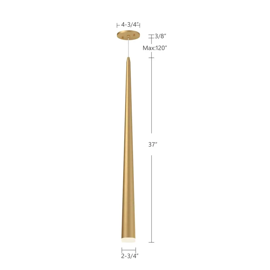 Mina 36" LED Pendant in Matte Black - Image 8