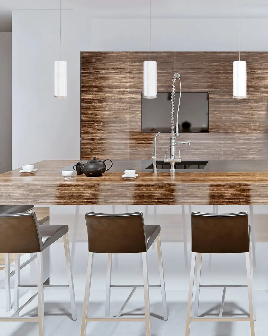 Cameo 8-Inch LED Pendant in White - Image 2