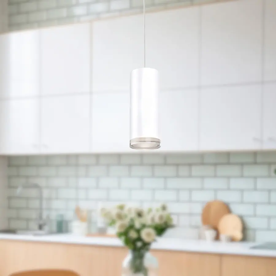Cameo 8-Inch LED Pendant in White - Image 5