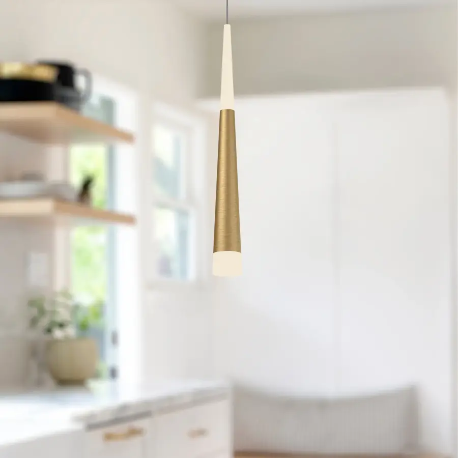 Ultra 2-Inch LED Pendant in Brushed Gold - Image 6