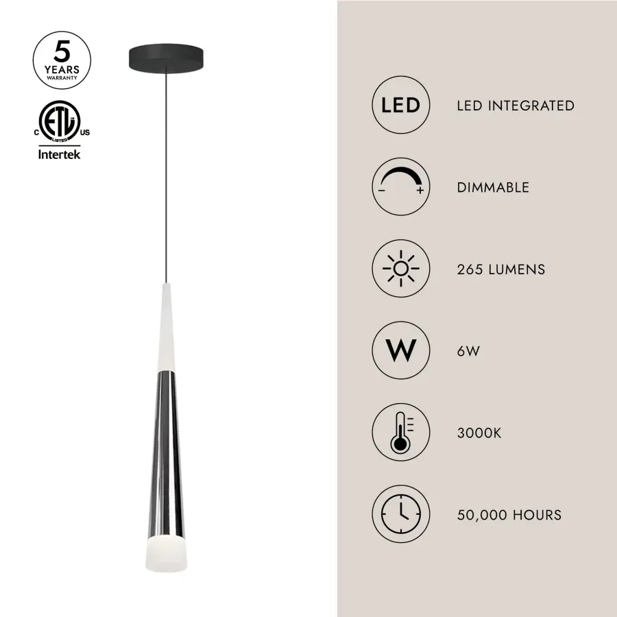 Ultra 2-Inch LED Pendant in Brushed Gold - Image 9