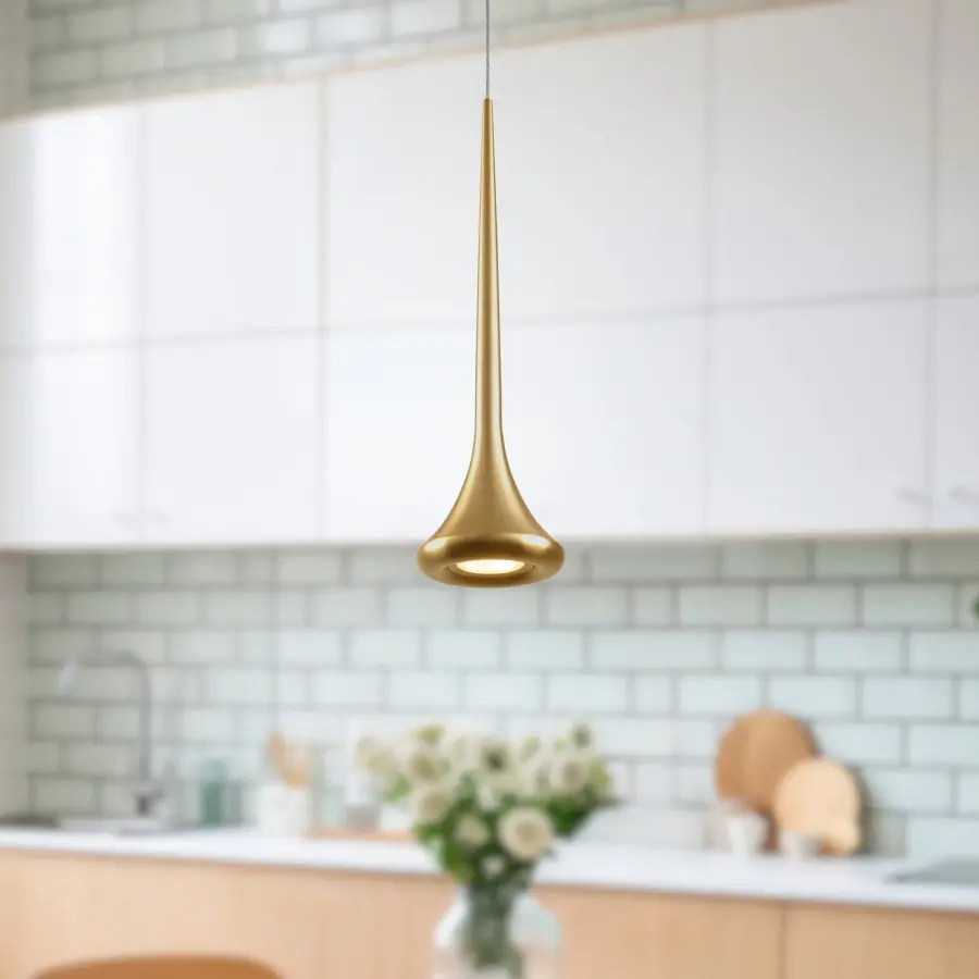 Bach 5-Inch LED Pendant in Brushed Gold - Image 2