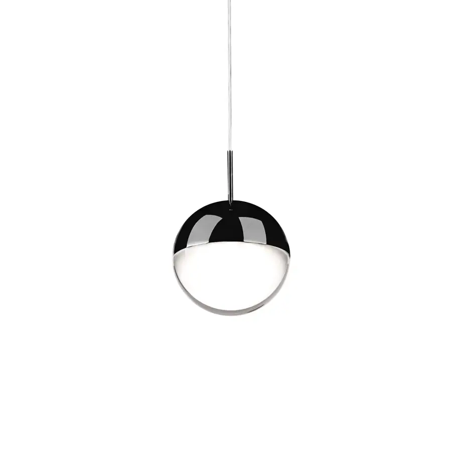 Pluto 4-Inch Pendant in Brushed Gold - Image 1