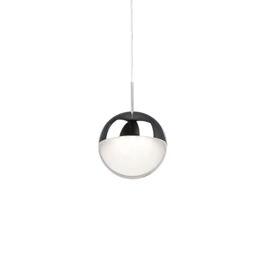 Pluto 4-Inch Pendant in Brushed Gold - Image 5