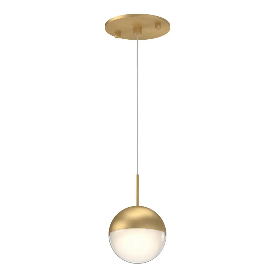 Pluto 4-Inch Pendant in Brushed Gold - Image 6