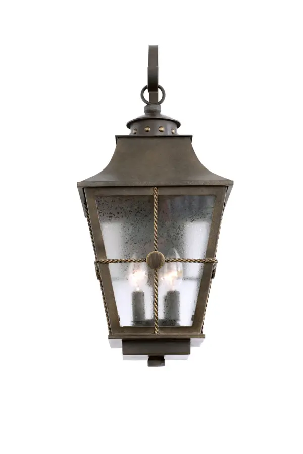 The Belle Grove Outdoor Collection features Clear Cloud glass and a Pwder Coated Aged Bronze finish. Constructed of Aluminum, this fixture can be used in both indoor and outdoor applications. Collection: Belle Grove Rooms: Living Room, Bedroom, Family Room, Dining Room Finish: Aged Bronze Width: 14.00" Height: 29.50" Weight: 15.00 lb Extension from Wall: 16.00" Wire: 6" Mounting Height: 14.75" Canopy: 6"x12"x1" Number of Bulbs: 4 Maximum Wattage: 60.00 W Bulb Type: Candelabra Bulb Base: E12 Candelabra Dimmable Voltage: 120.00 V Material: Aluminum , Glass Country of Origin: Phillipines Safety Listing: cETL Safety Rating: Wet