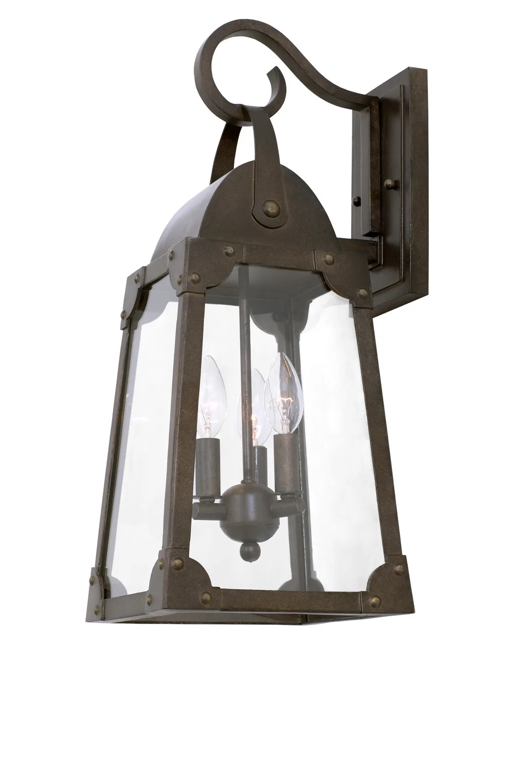 Arlington Three Light Wall Bracket in Aged Bronze